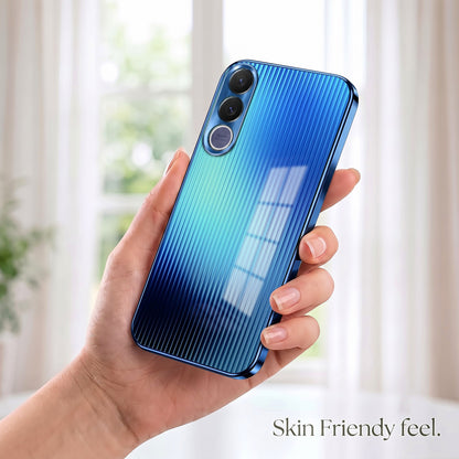 Vivo V70 FE 5G Aureon X1 Blue Electroplated Glass Phone Back Case