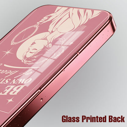 Redmi Note 15 Pro+ 5G Luxury Aesthetic Girl Pink Electroplated Glass Phone Back Case