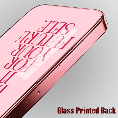 Vivo T5x 5G Future Self Pink Electroplated Glass Phone Back Case