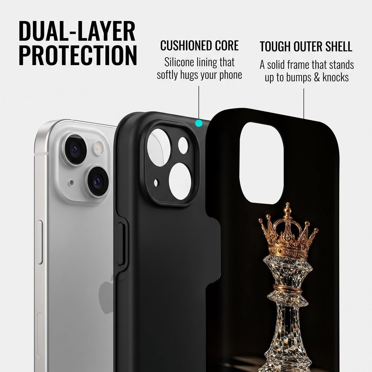 iPhone 15 5G Royal Chess King Proective Case