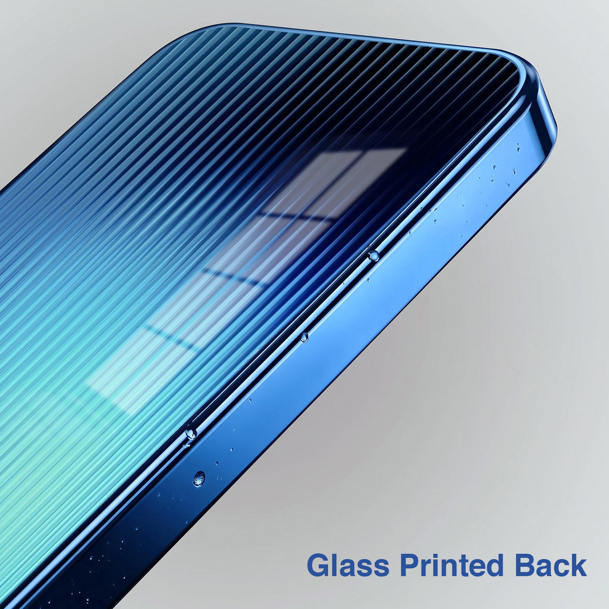 Vivo V60 5G Aureon X1 Blue Electroplated Glass Phone Back Case