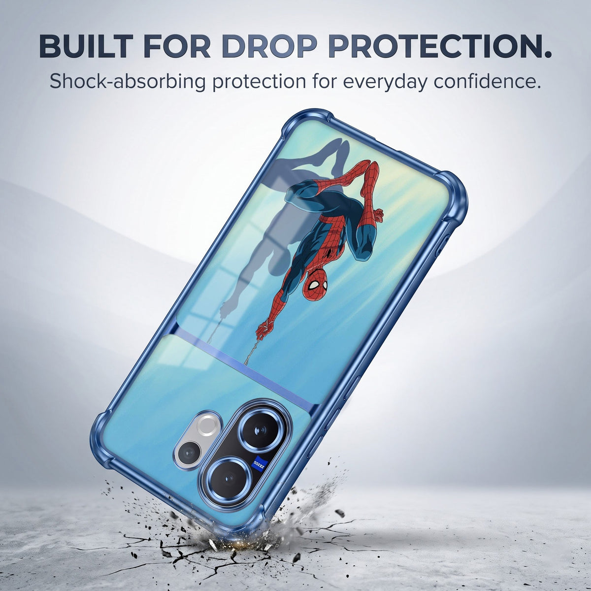 Vivo V60 5G Spiderman Dual-Tone Transparent Airbags Case