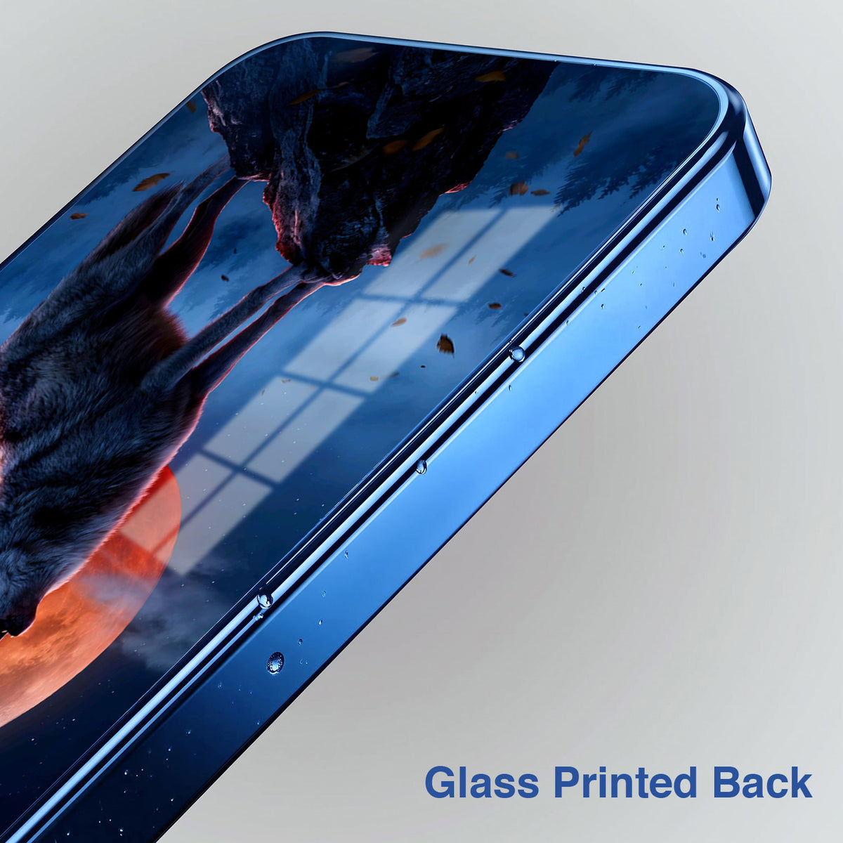 Vivo V70 FE 5G Lunar Wolf Blue Electroplated Glass Phone Back Case
