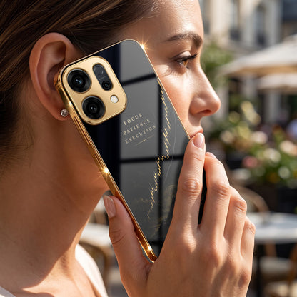 Oppo Reno 14 5G Focus Electroplated Gold Glass Case