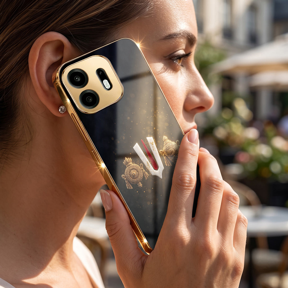 OnePlus N6 5G Royal Heritage Edition Gold Electroplated Glass Phone Back Case