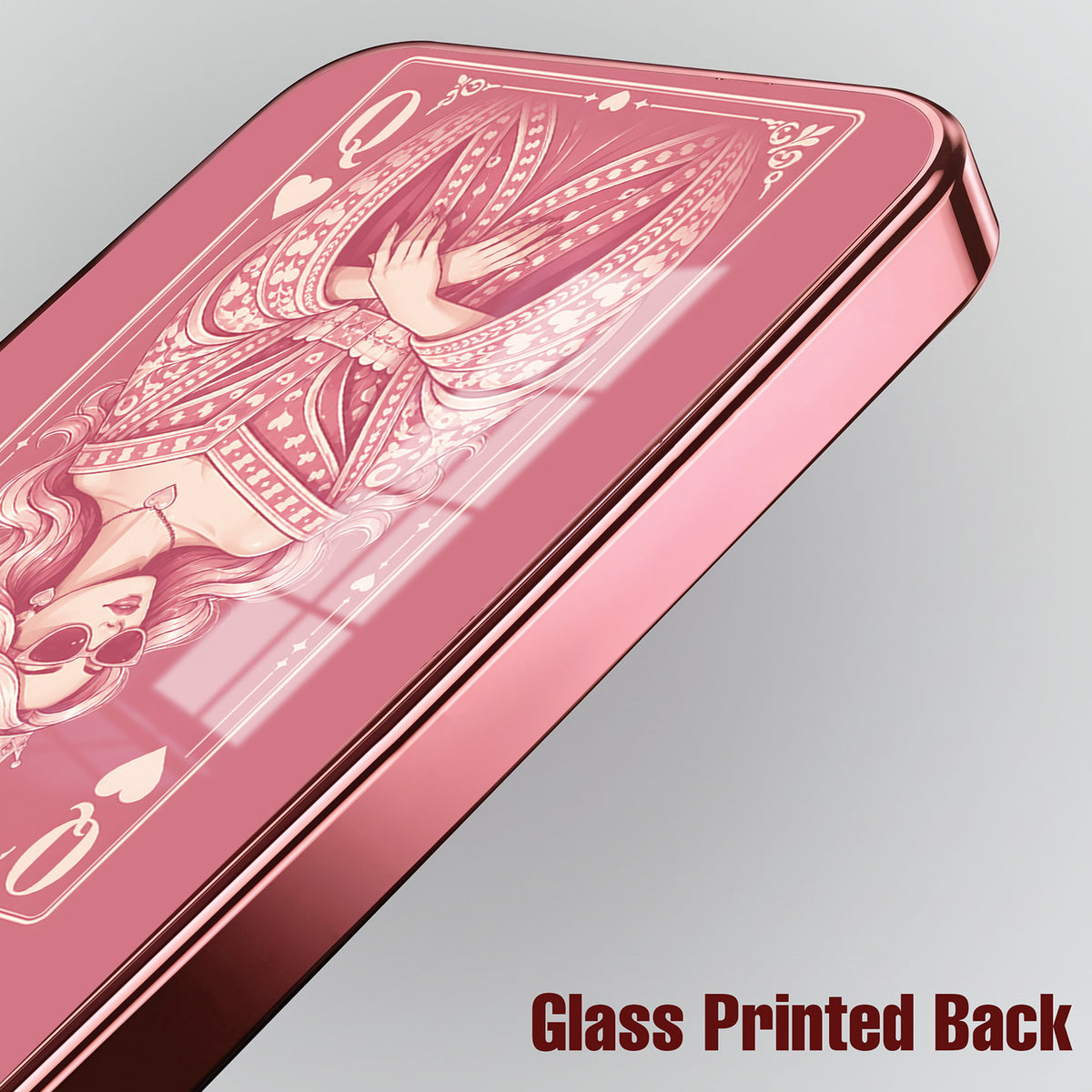 Vivo V70 5G Luxury Royal Queen Pink Electroplated Glass Phone Back Case