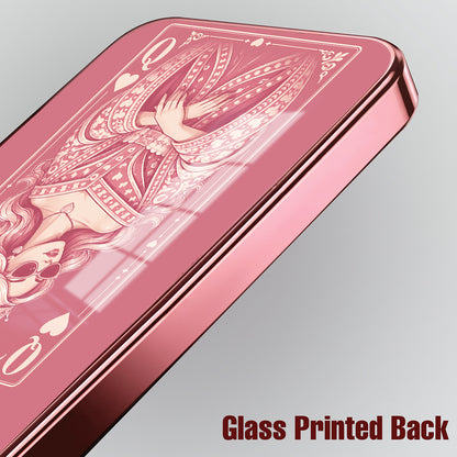Vivo V70 5G Luxury Royal Queen Pink Electroplated Glass Phone Back Case
