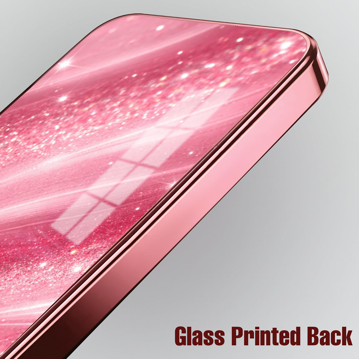 Vivo V70 5G Luxury Glitter Wave Pink Electroplated Glass Phone Back Case