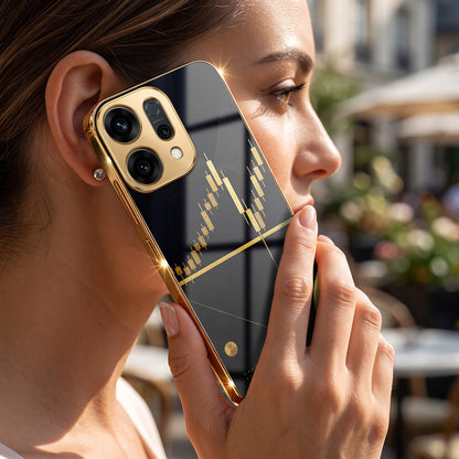 Oppo Reno 14 5G Trading Candles Gold Electroplated Glass Case