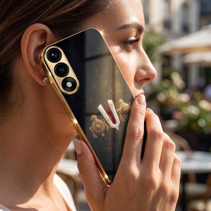 OnePlus Nord 5 5G Royal Heritage Edition Gold Electroplated Glass Phone Back Case