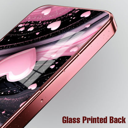 Redmi Note 15 Pro+ 5G Love Sparkle Pink Electroplated Glass Phone Back Case