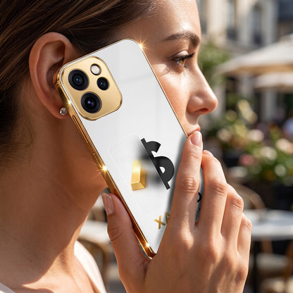 Oppo Reno 15 Pro Mini 5G Luxury XAU/USD Gold Electroplated Glass Phone Back Case