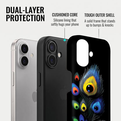 iPhone 16 5G Multi-Feather Peacock Protective Cases