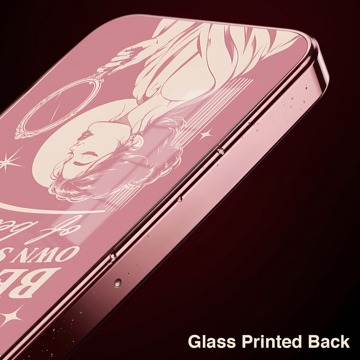 Oppo Reno 14 5G Luxury Aesthetic Girl Pink Electroplated Glass Phone Back Case