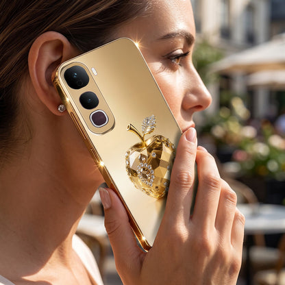 Vivo Y400 Pro 5G Golden Apple Gold Electroplated Glass Phone Back Case