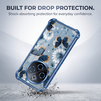Vivo T4 5G Blue Butterfly Floral Airbags Printed Back Case