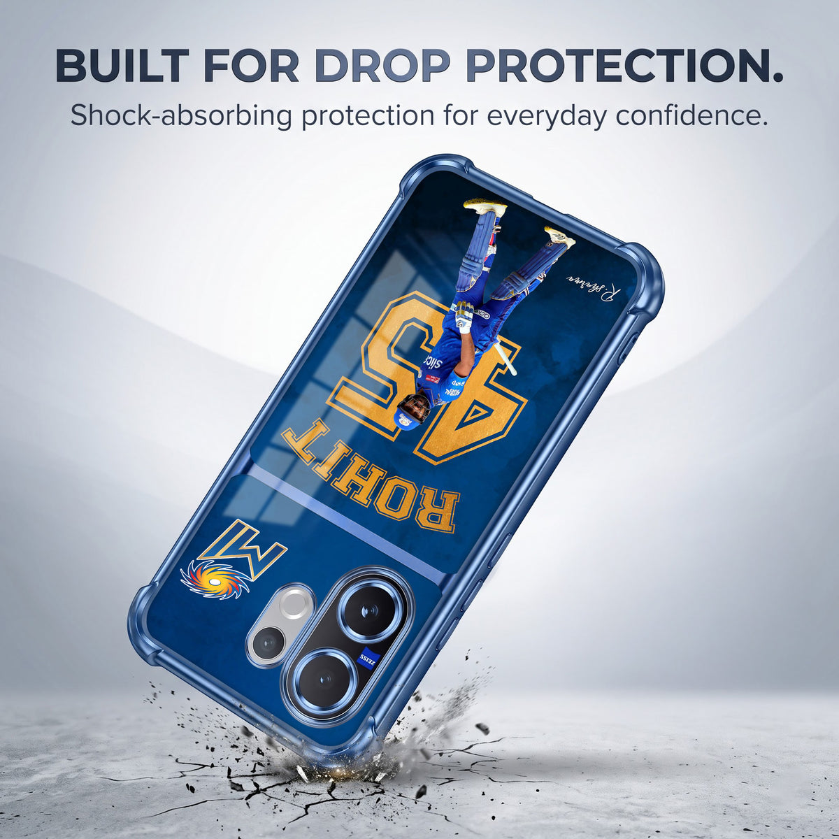 Vivo V60 5G Hitman Rohit Dual-Tone Transparent Airbags Case