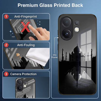 Vivo V60 5G Premium Acrylic Shockproof Glass Back Case (Taj Mahal)