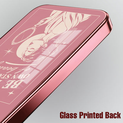 Samsung Galaxy A36 5G Luxury Aesthetic Girl Pink Electroplated Glass Phone Back Case