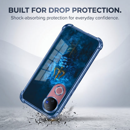 Vivo V50 5G Premium Golden Trishul Airbags Printed Back Case
