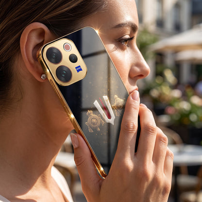 Vivo V70 5G Royal Heritage Edition Gold Electroplated Glass Phone Back Case