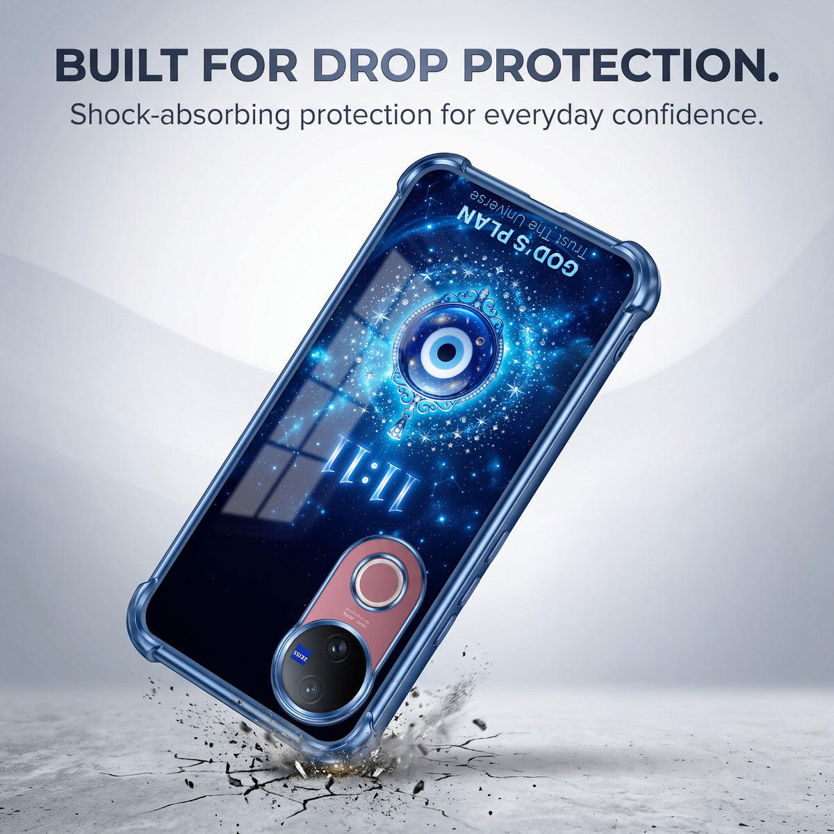 Vivo V50 5G Premium God’s Plan Evil Eye Airbags Printed Back Case