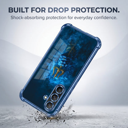 Samsung Galaxy A36 5G Premium Golden Trishul Airbags Printed Back Case