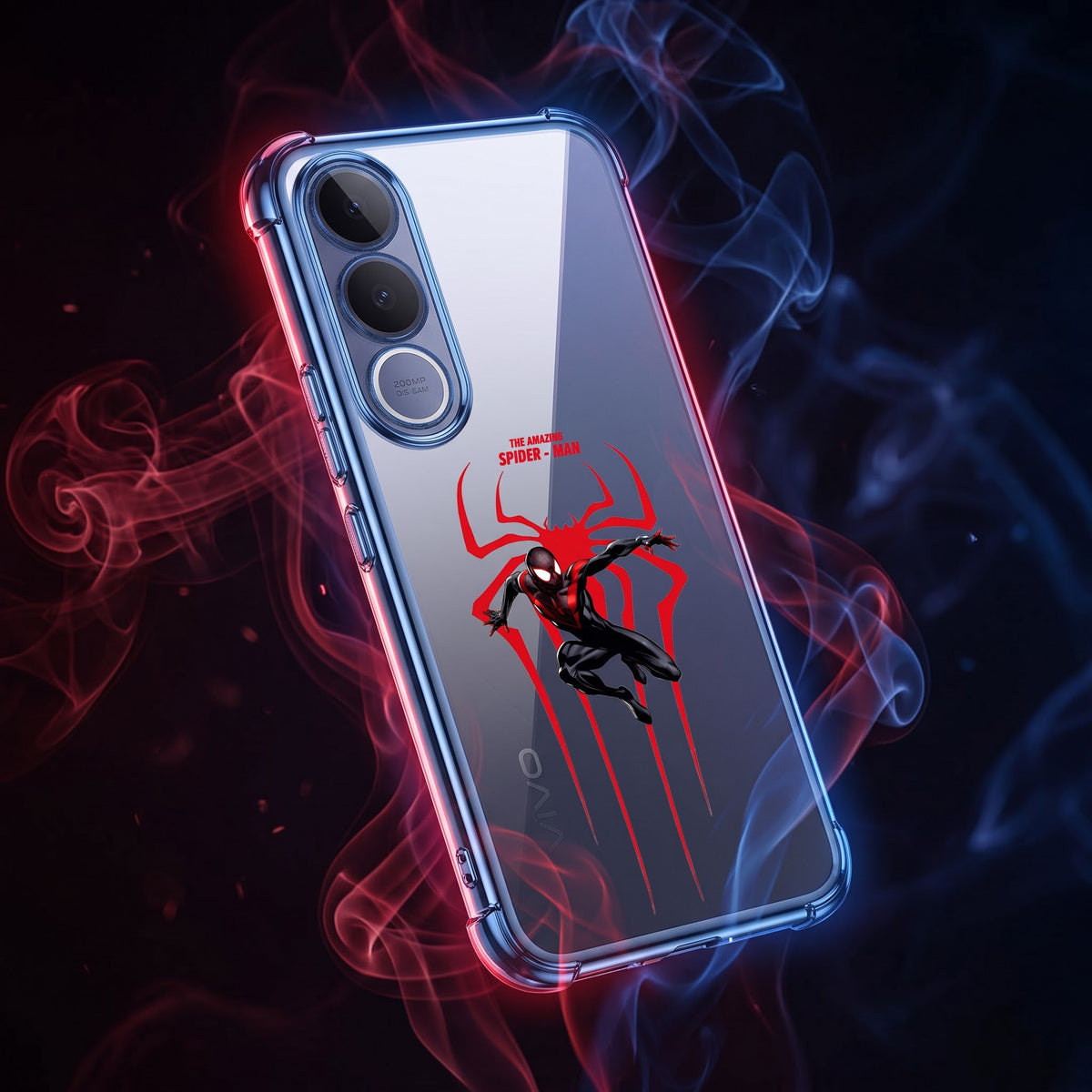 Vivo V70 FE 5G Premium 3D Spot UV Amazing Spider-Man Sticker Shockproof Airbags Case
