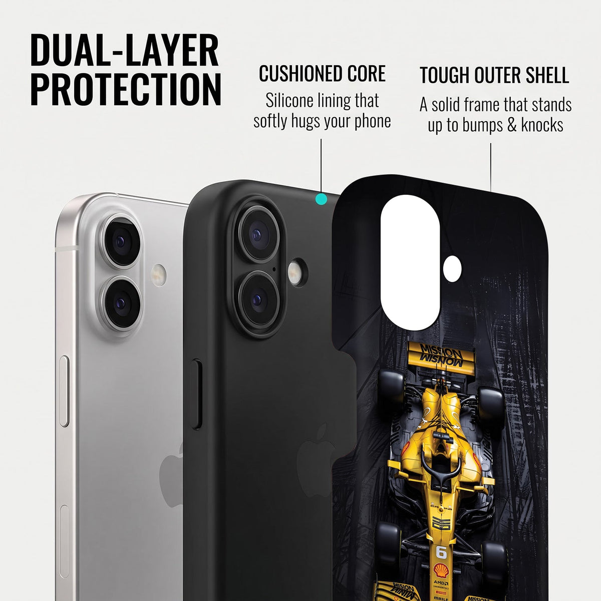iPhone 16 5G F1 Racing Car Protective Case