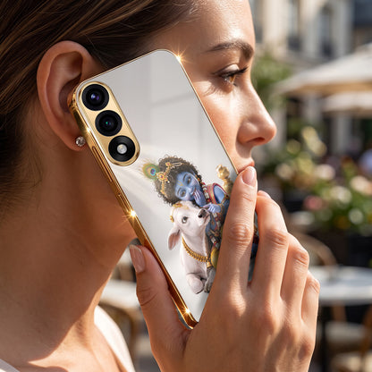 OnePlus Nord 5 5G Bal Krishna Blessings Gold Electroplated Glass Phone Back Case
