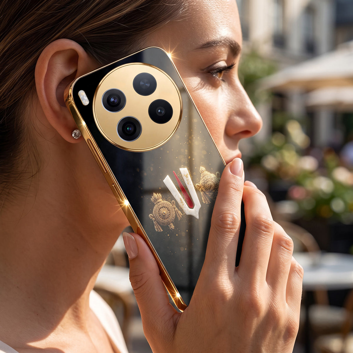 Vivo X300 Pro 5G Royal Heritage Edition Gold Electroplated Glass Phone Back Case