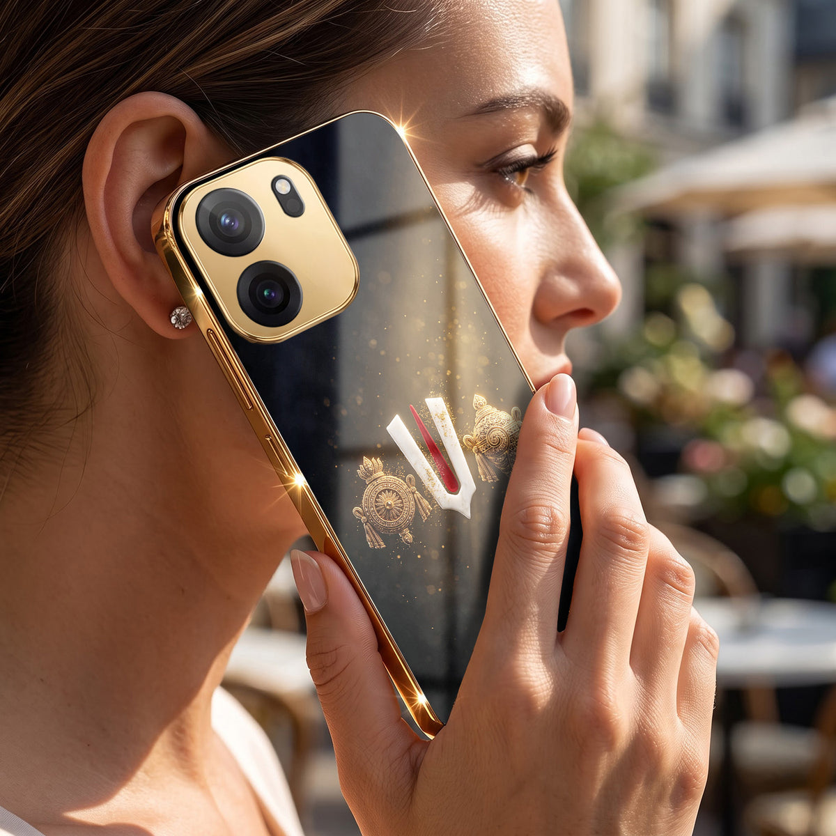 OnePlus Nord CE6 5G Royal Heritage Edition Gold Electroplated Glass Phone Back Case