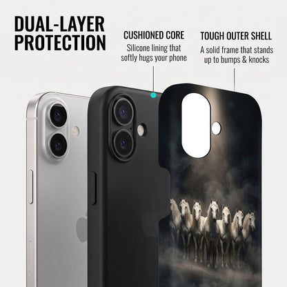 iPhone 16 5G Running Horses Protective Cases