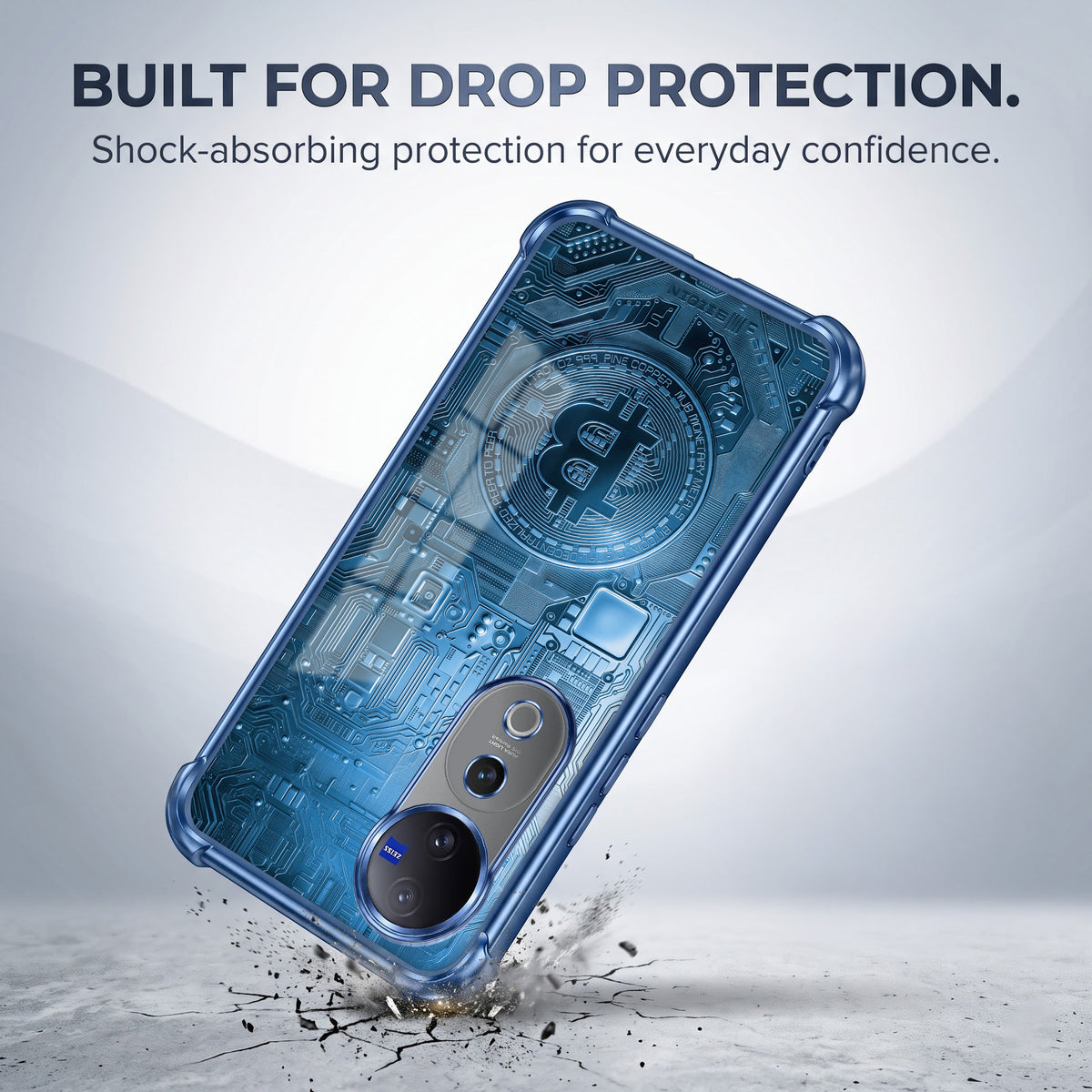 Vivo V40 Pro 5G Bitcoin Airbags Printed Back Case