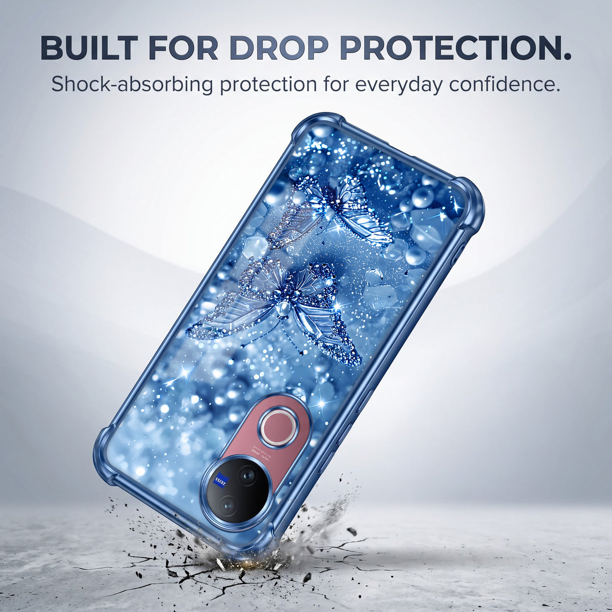 Vivo V50 5G Butterfly Airbags Printed Back Case