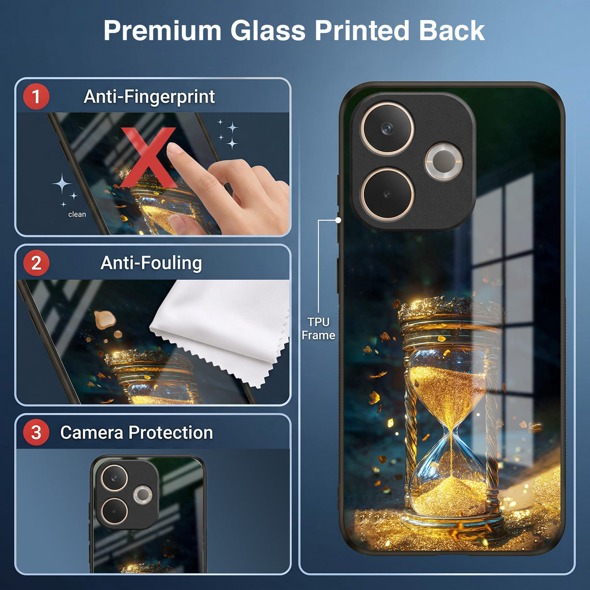 Oppo A5 Pro 5G Golden Hour Glass Acrylic Glass Back Case