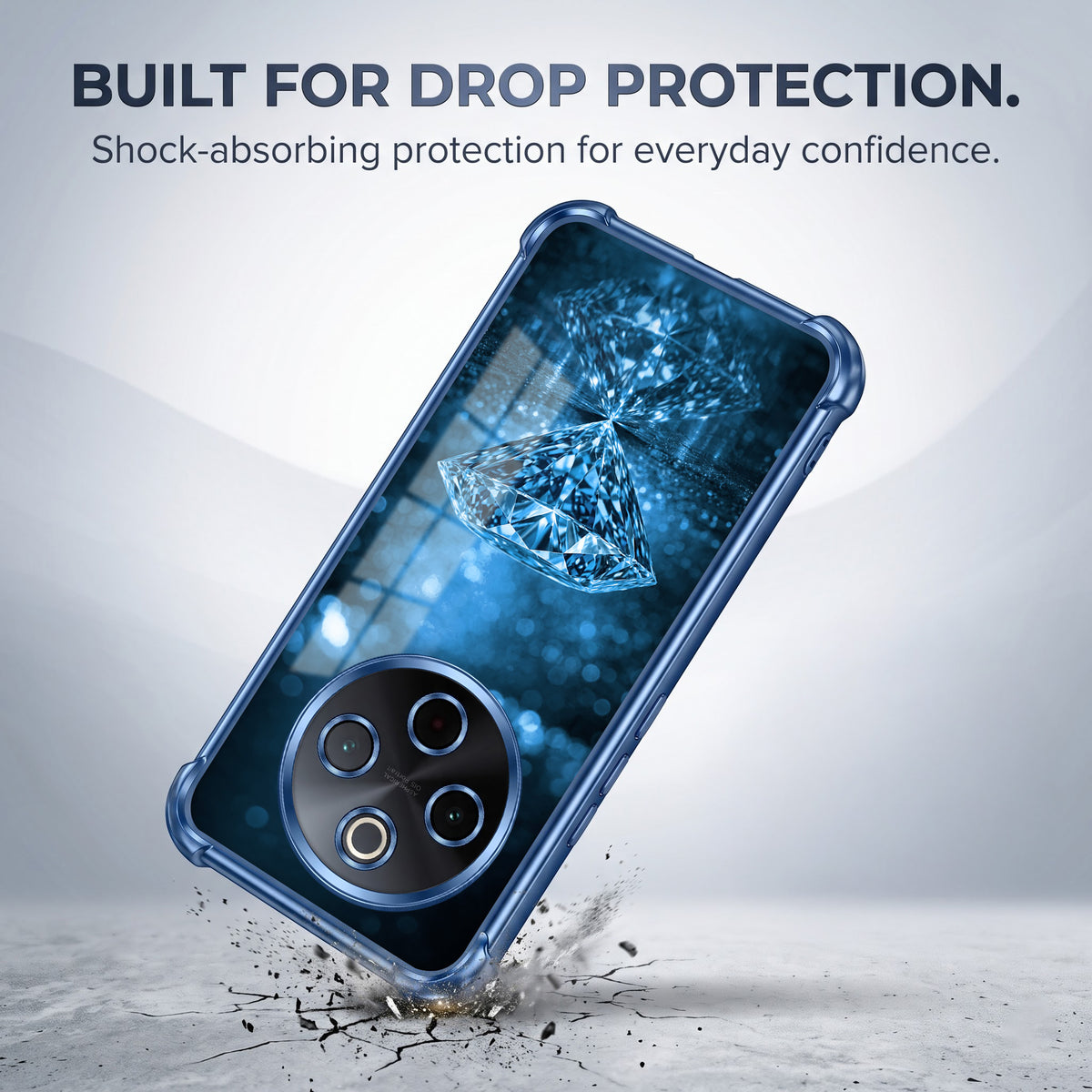 Vivo T4 5G Blue Diamond Airbags Printed Back Case