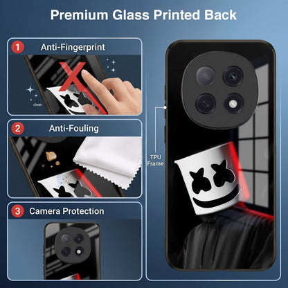 Oppo F29 Pro 5G Premium Acrylic Shockproof Glass Back Case (Mask Dark)