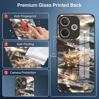 Oppo A5 Pro 5G Golden Crown Ocean Acrylic Glass Back Case