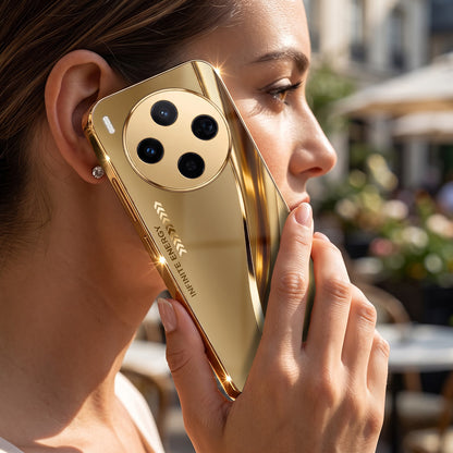 Vivo X300 5G Luxury Infinity Energy Gold Electroplated Glass Phone Case
