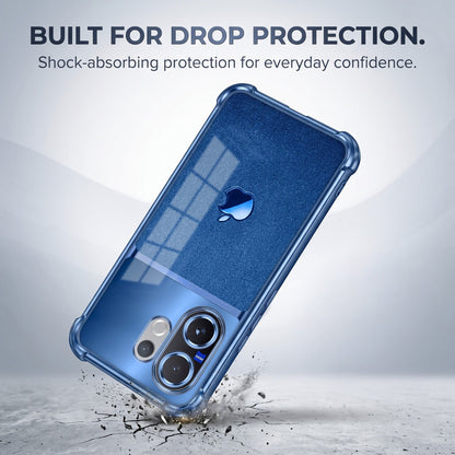 Vivo V60 5G Apple Blue Glitter Dual-Tone Transparent Airbags Case