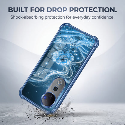 Vivo V40 Pro 5G Blue Rose Airbags Printed Back Case