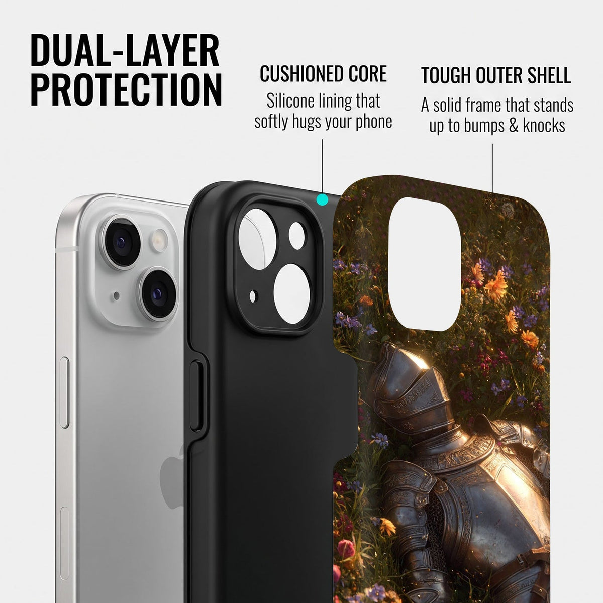 iPhone 15 5G Armored Knight Protective Case