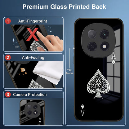 Oppo F29 Pro 5G Premium Acrylic Shockproof Glass Back Case (Black Ace)