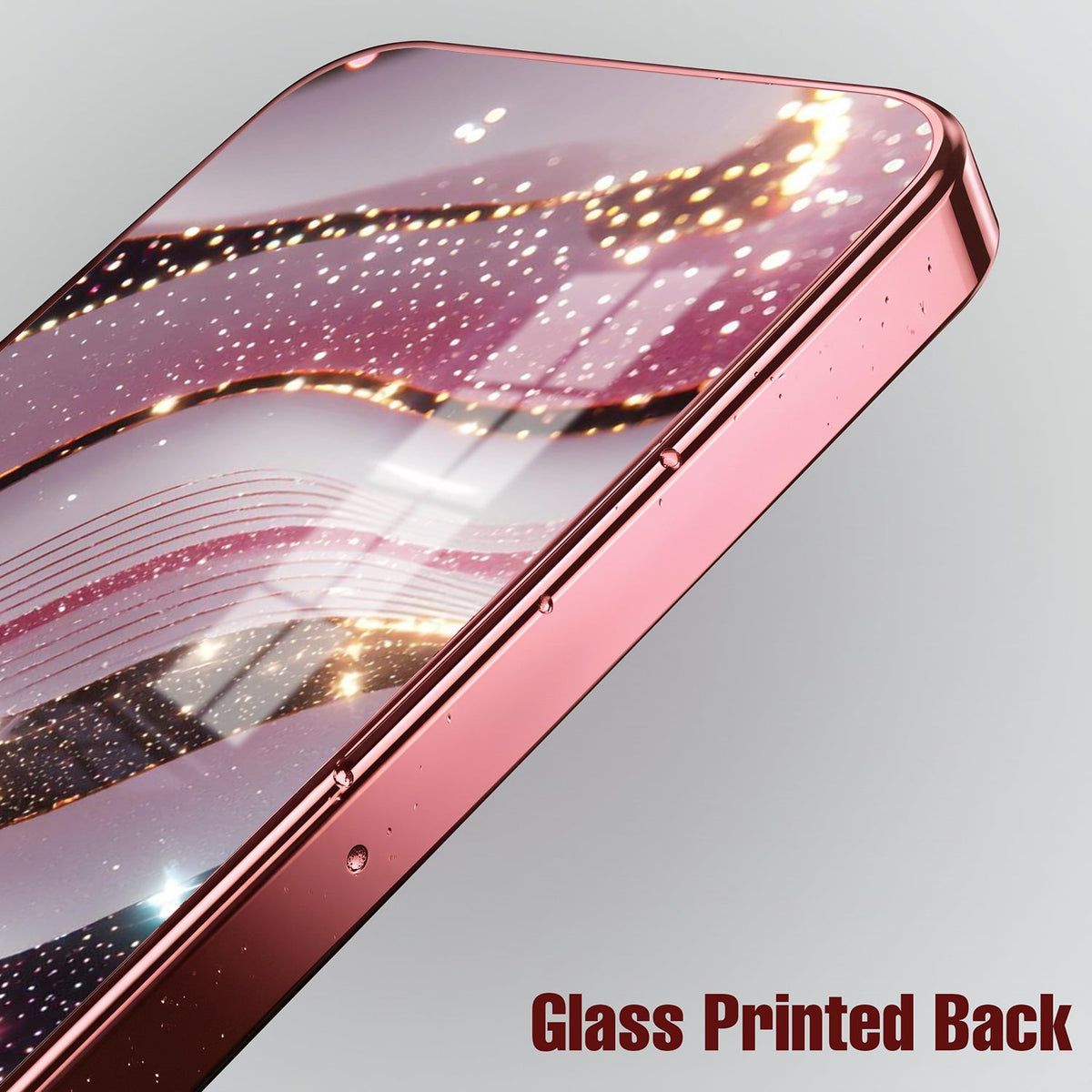 Vivo V70 FE 5G Midnight Pearl Wave Pink Electroplated Glass Phone Back Case