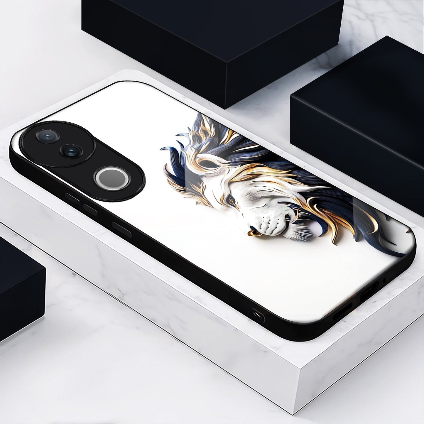 Vivo V50 5G Printed Glass Case