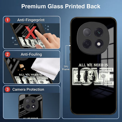 Oppo F29 Pro 5G Premium Acrylic Shockproof Glass Back Case (Money Love)