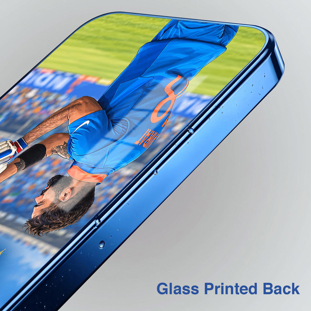 Vivo V60 5G Born TO Make History Blue Electroplated Glass Phone Back Case