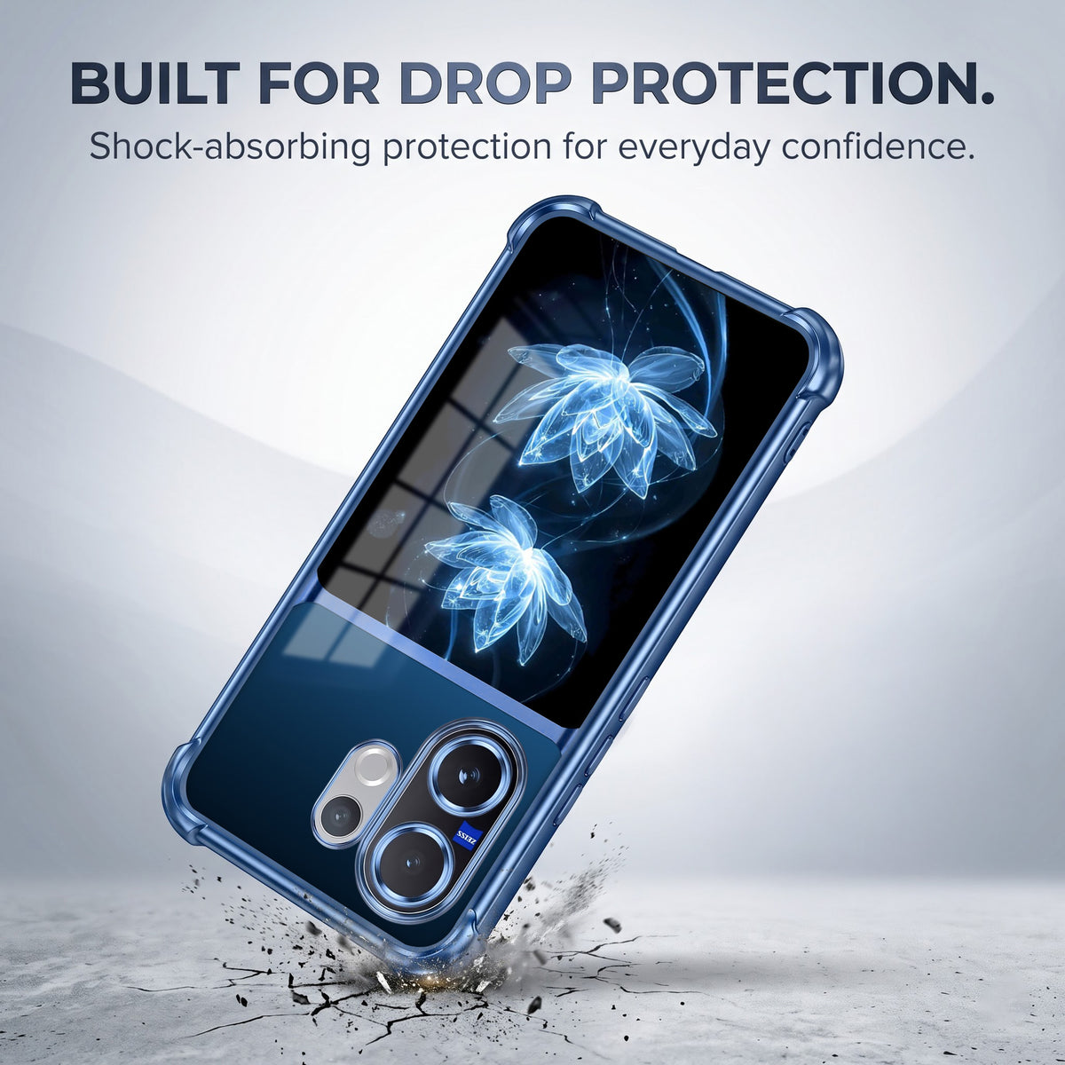 Vivo V60 5G Celestial Lotus Dual-Tone Transparent Airbags Case