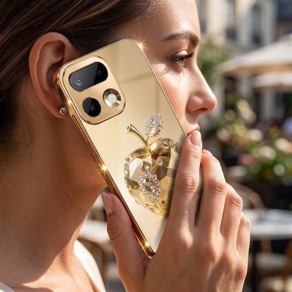 Realme 16 Pro+ 5G Golden Apple Gold Electroplated Glass Phone Back Case